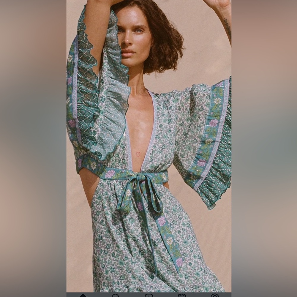 Spell Sienna Bambi Gown Jade - Picture 2 of 14